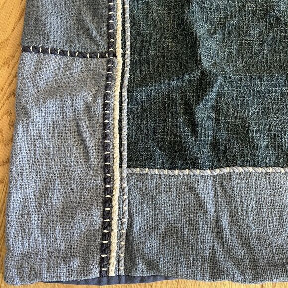 Blue White Nautical Bohemian Classic Decorative Pillow Cover 20x20 Patchwork - Picture 2 of 5